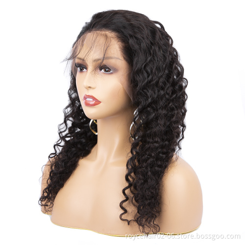 Grade 10a 26Inch 28Inch Loose Deep Wave Raw Virgin Mink Brazilian Unprocessed Human Hair Full Lace Wigs Vendor